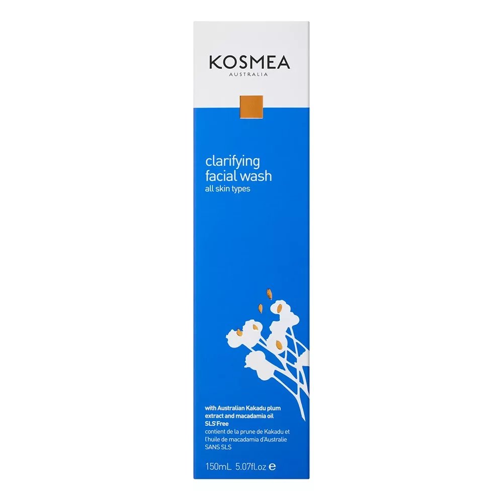 Kosmea clarifying facial wash 150ml Box Front