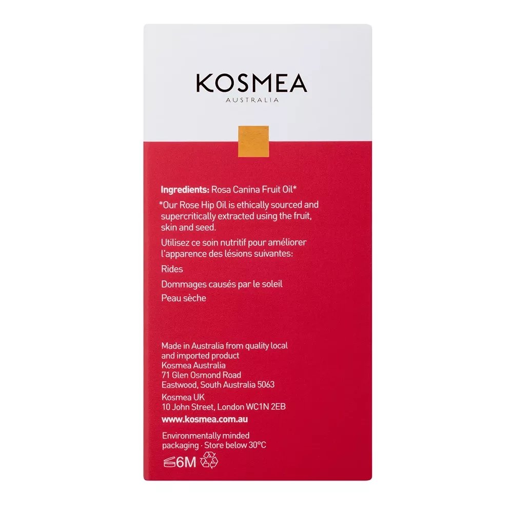 Kosmea rose hip oil 42ml Box Back